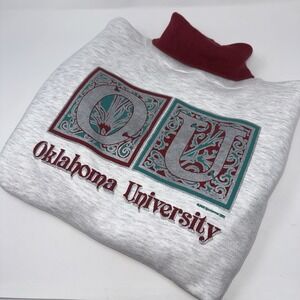Vintage 1991 OU Oklahoma University Sweatshirt  Large J&M Sportwear *pls Read*
